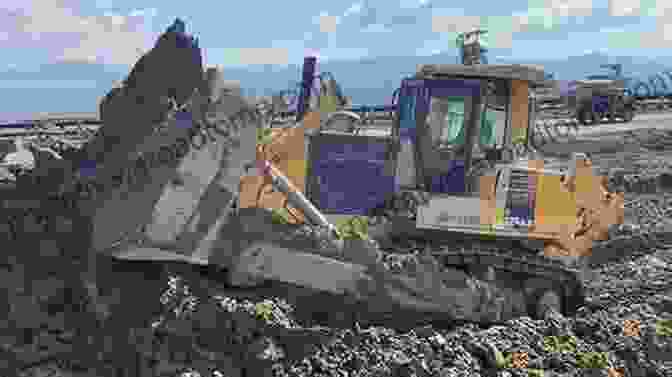 A Bulldozer Pushing Through Dirt, Representing The Letter 'B' Danny The Digger Learns The ABCs: Practice The Alphabet With Bulldozers Cranes Dump Trucks And More Construction Site Vehicles (Danny ABCs)