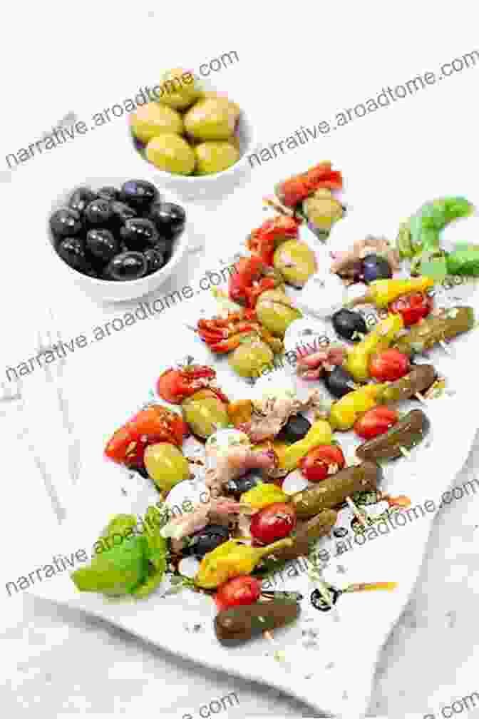 A Colorful Array Of Tapas Dishes, Including Olives, Cheese, And Seafood French And Tapas Cookbook: 2 In 1: 120 Recipes For Delicious European Food