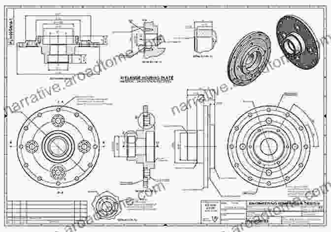 A Detailed Drawing Of A Mechanical Part, Annotated With Precise Dimensions And Tolerances. Engineering Drawing M B Shah