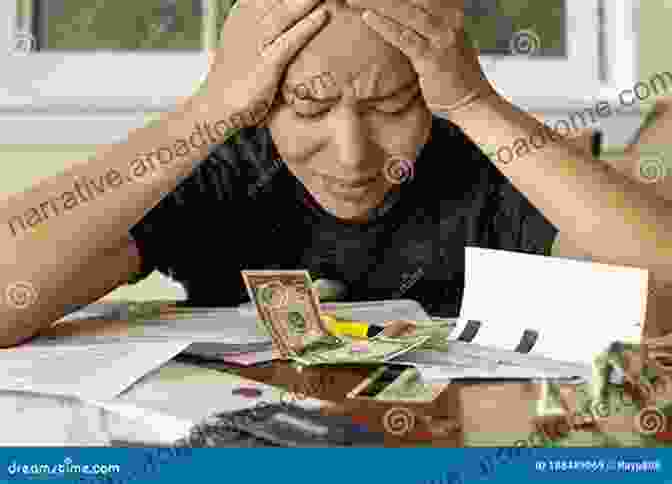 A Person Looking Stressed With A Pile Of Bills Around Them Money And Mental Wellbeing Afiniki Akanet