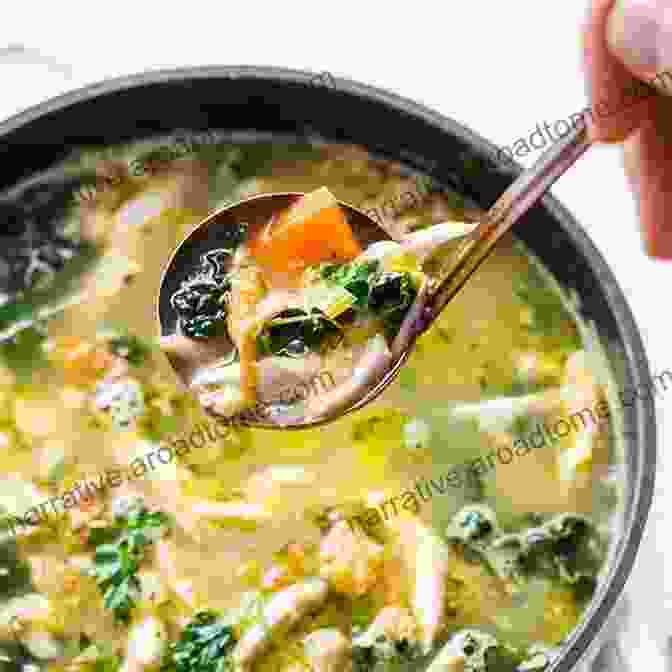 A Steaming Bowl Of Keto Soup, Topped With Fresh Herbs Ketogenic Diet Cookbook: 2 In 1: Learn How To Cook Keto Soups And Healthy Vegan Meals With Over 200 Recipes For Beginners