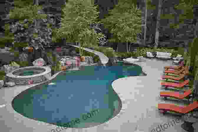 A Stunning Backyard Pool Surrounded By Lush Landscaping And Vibrant Lighting. Building A Home Swimming Pool Or Spa: Easy Way To Build A Home Pool