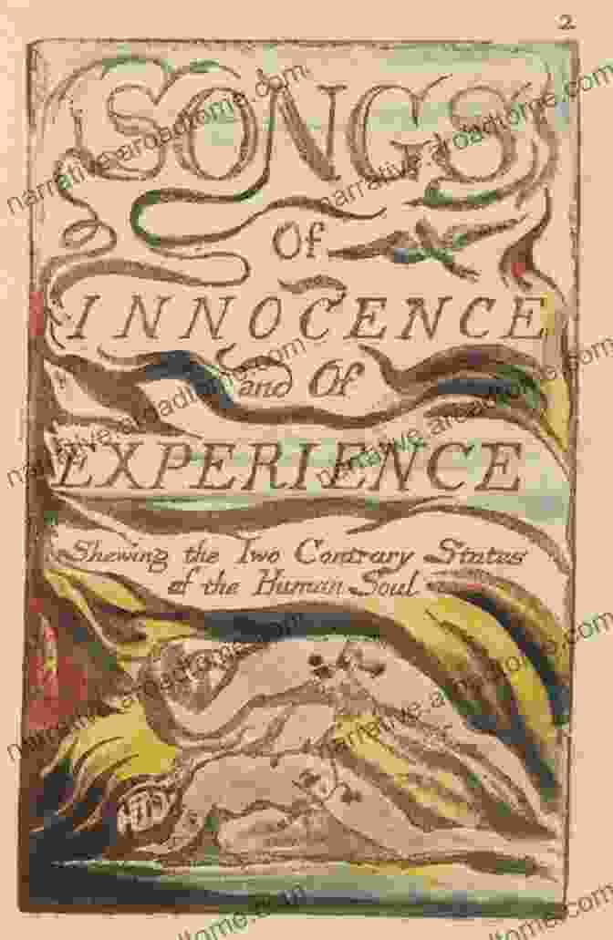 Intriguing Cover Of 'Songs Of Innocence And Of Experience' Book With Intricate Engravings By William Blake Depicting Innocence And Experience. Songs Of Innocence And Of Experience