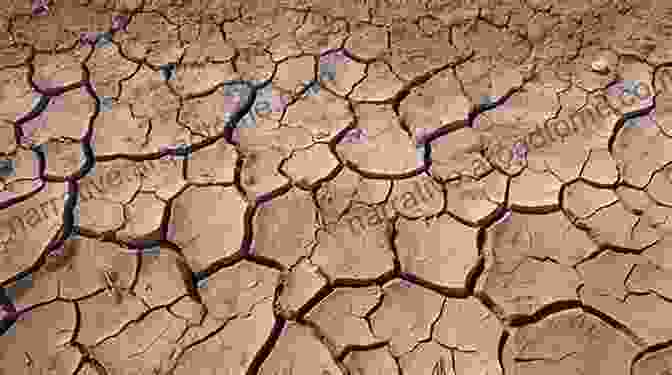 Parched Land With Cracked Soil, Illustrating The Devastating Effects Of Water Scarcity H2O Around The World