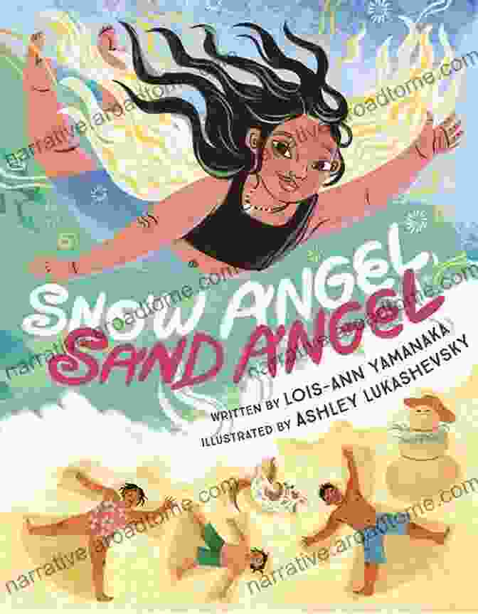 Snow Angel Sand Angel Book Cover Featuring Two Sisters On A Beach. Snow Angel Sand Angel Lois Ann Yamanaka