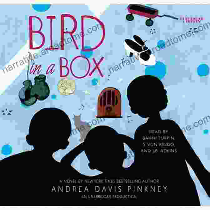 The Cover Of Bird In A Box By Andrea Davis Pinkney, Featuring A Caged Bird Against The Backdrop Of A Vibrant Sky Bird In A Box Andrea Davis Pinkney