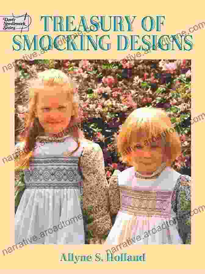 Treasury Of Smocking Designs Dover Embroidery Needlepoint Book Cover Featuring Intricate Smocking Patterns. Treasury Of Smocking Designs (Dover Embroidery Needlepoint)